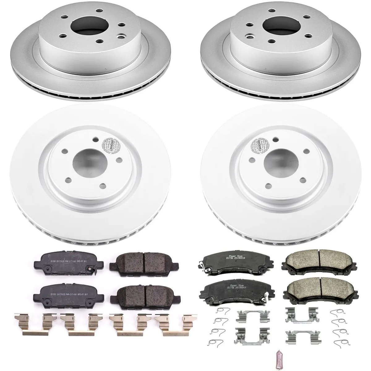 Z17 Geomet Coated Rotor Kit: Genuine Geomet Fully Coated Rotors; Ceramic Pads W/Hardware product image