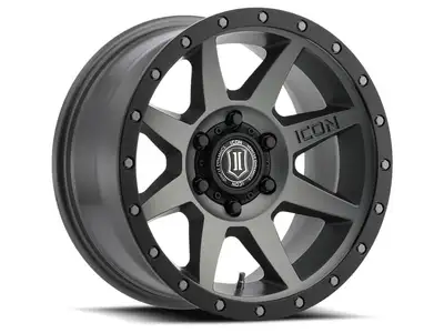 ICON Vehicle Dynamics Icon Vehicle Dynamics Rebound Alloy Wheels, 17 x 8.5 6 x 5.5in, Titanium