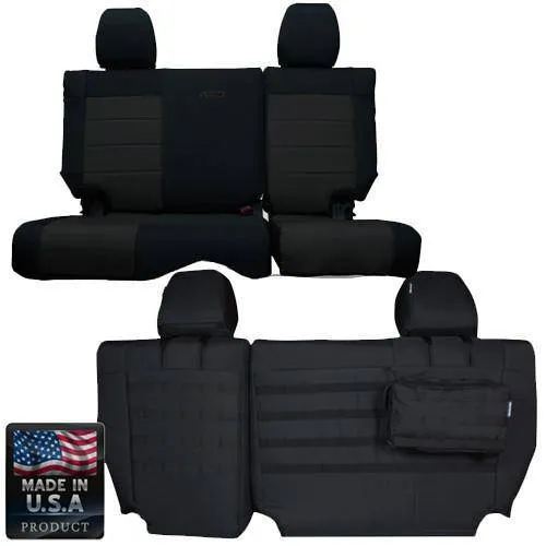 Rear Bench Tactical Seat Covers for Jeep® Wrangler JKU 2007 4 Door w/ MOLLE | Bartact® product image