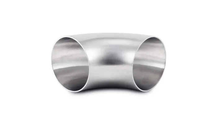 90 Degree Stainless Steel Bend; 3 in. OD; 3 in. Centerline Radius; 3 in. Length From Tangent; 0.083 in. Nominal Wall Thickness; Brushed; product image