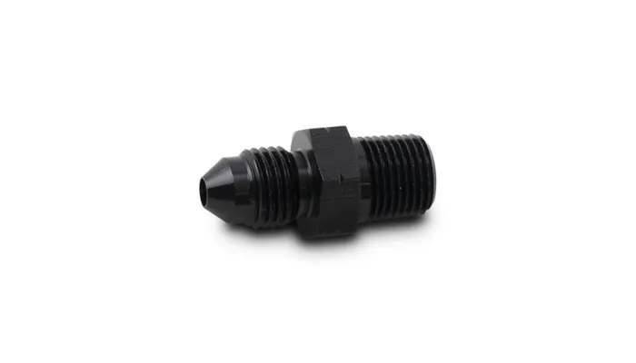 Male AN to Male BSPT Adapter Fitting; -4AN To 1/8-28 in. BSPT; Aluminum; Black Anodized; product image
