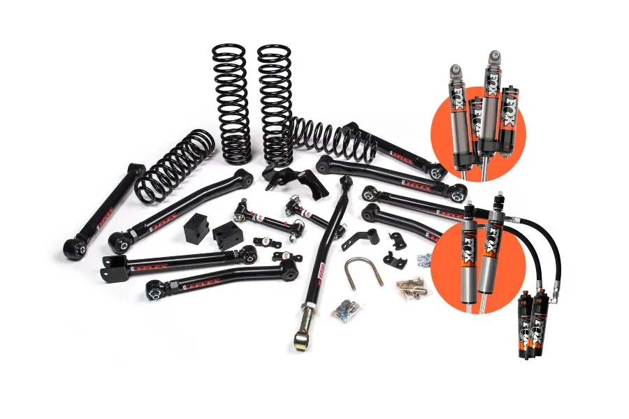 JKS 0718 Jeep Wrangler JK 4dr 3.5in Jkrawl Lift Kitfox 2.5 Pes R/R Dsc Shocks 4wd