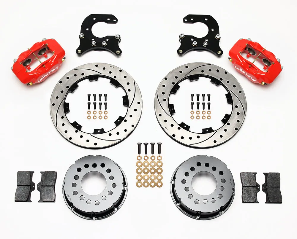 Forged Dynalite Pro Series Rear Brake Kit - 140-2113 - Plain Face / Red product image