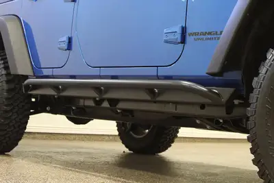 Rock Hard 4X4 Rock Hard 4x4 Patriot Series Rocker Guards Tube Style - Angled Up - JK 4DR