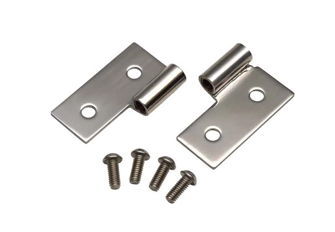 JEEP CJ/YJ/TJ Lower Door Hinge Pair 76-06 CJ Wrangler YJ/TJ Polished Silver Kentrol product image