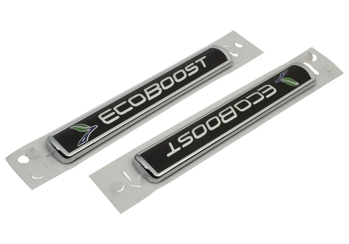 Ford Performance - EcoBoost Emblems/Badges-Black And Silver-Pair - M-1447-EBBLK product image