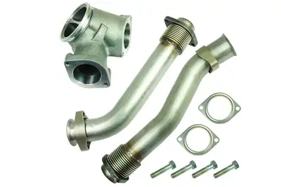 BD Diesel Turbocharger UpPipes Kit; Incl. Drivers And Pass. Side UpPipes/Collector Adapter/Gaskets/Hardware;
