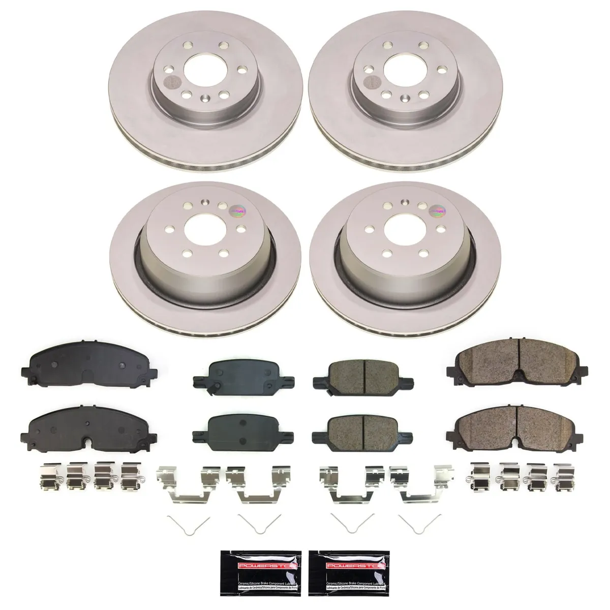 Z17 Geomet Coated Rotor Kit: Genuine Geomet Fully Coated Rotors; Ceramic Pads W/Hardware product image