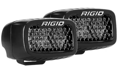 RIGID Industries Rigid Industries 902513blk Sr-M Series Pro Midnight Edition, Spot Diffused, Surface Mount, Pair