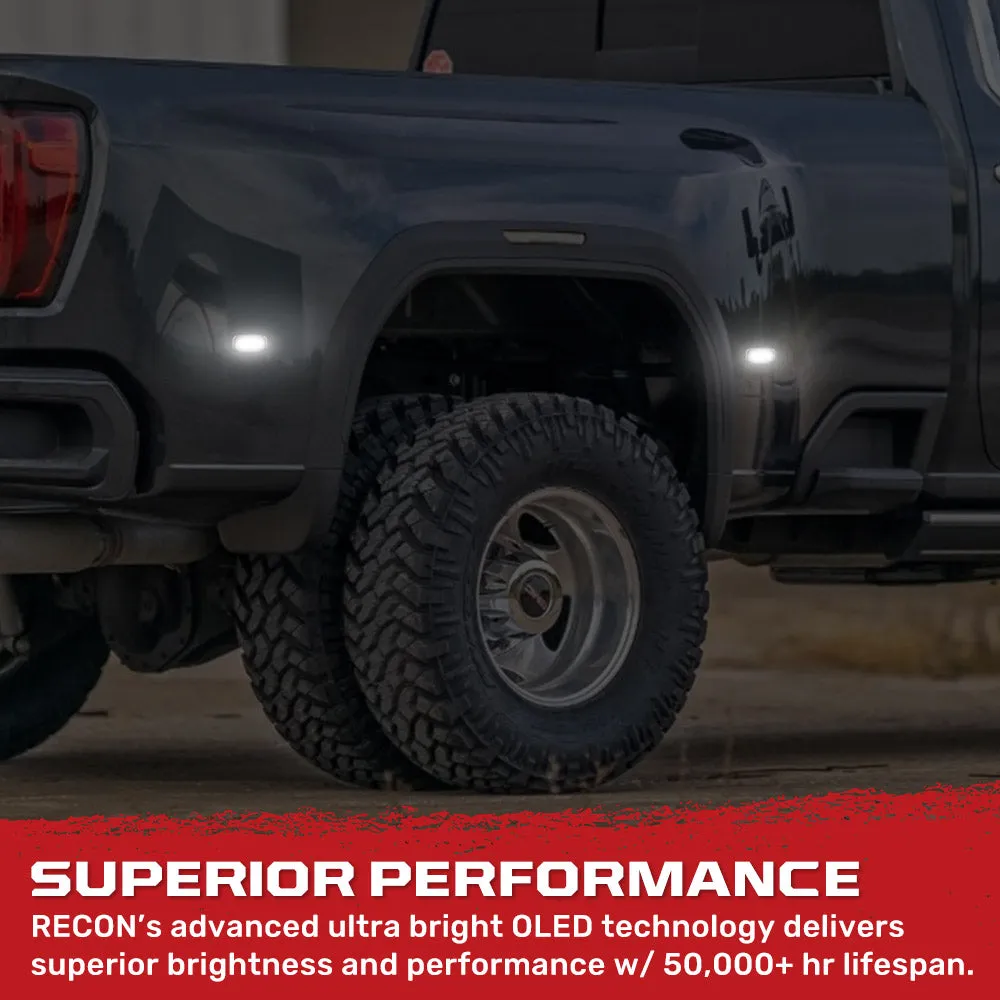 GMC Sierra & Chevy Silverado 15-25 (3rd & 4th Gen) Dually Fender Lights (4-Piece Set) - Multiple Lens & Colors product image