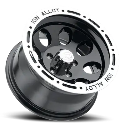 Ion Alloy Cast Aluminum Wheels 174 16x10 Machined Lip Black 5 On 139.7 Bolt Pattern -38 Offset ION Wheels