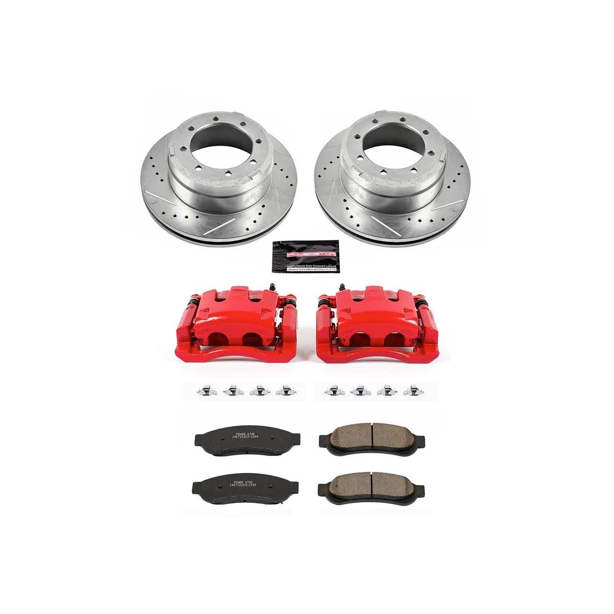 Z23 Evolution Sport Upgrade Kit: Drilled/Slotted Rotors; Carbon-Fiber Ceramic Pads; Powder Coated Calipers product image