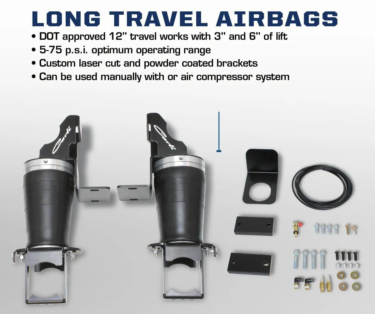 Carli 03-11 RAM 2500/3500 4x4 Diesel Long Travel Air Bag System, 1-2" Rear Lift product image