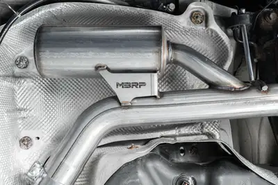 MBRP Exhaust 2015-2021 Volkswagen Golf Armor Pro Series 3 Inch Cat Back Dual Split Rear Exit T304 Stainless Steel with Carbon Fiber Tips Exhaust System MBRP
