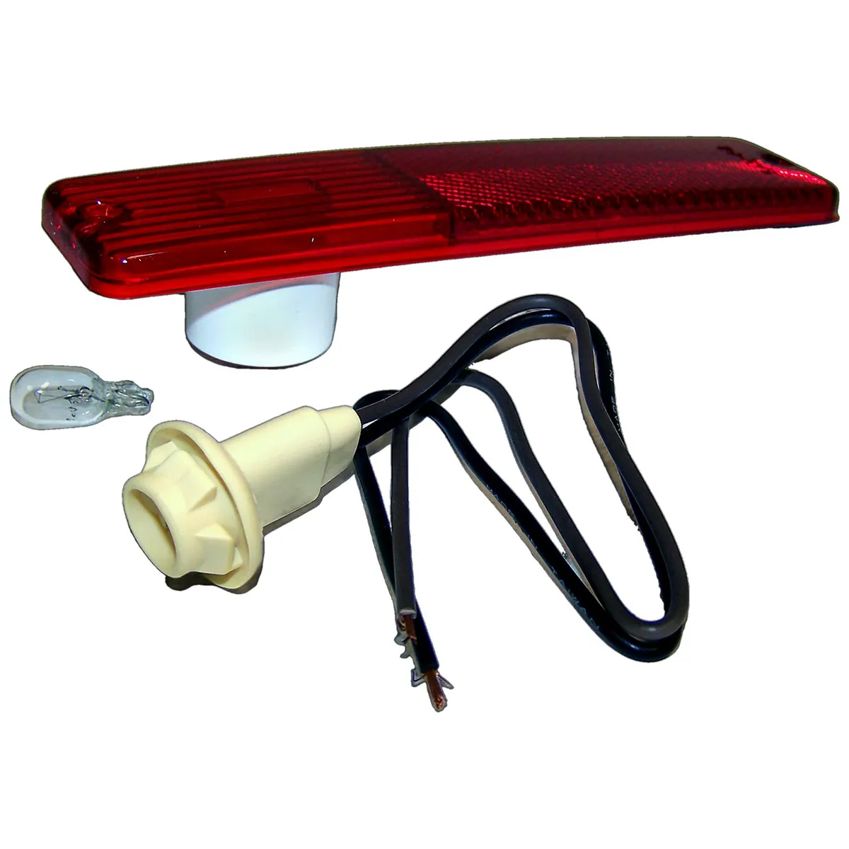 Crown Automotive Jeep Replacement 994021K Red Side Marker Kit w/ Clear Bulb & Wiring for 72-86 CJs 74-91 SJ, J-Series product image