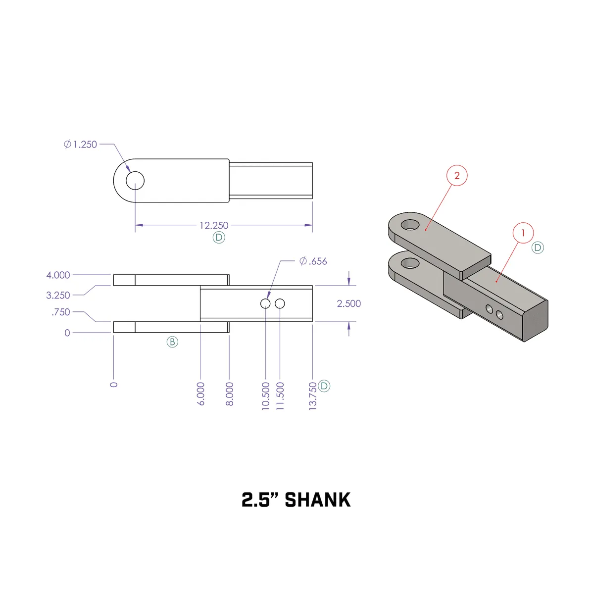 GEN-Y Hitch Hammer Strap 25in Shank 2K TW 21K Towing