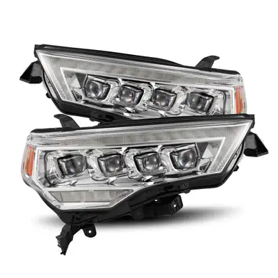 AlphaRex 2014 2022 Toyota 4Runner LED Projector Headlights Chrome w Activation Light Sequential Signal switchback DRL