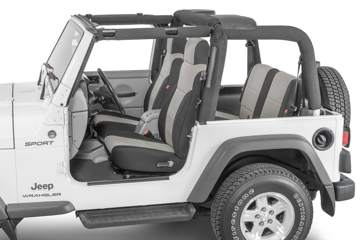 Jeep Wrangler Neoprene Seat Covers for 03-06 Jeep Wrangler TJ Light Gray Diver Down product image