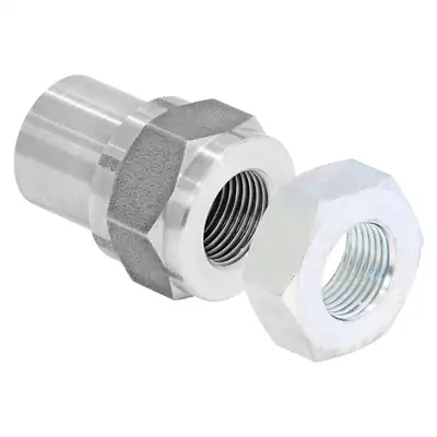 aFe Power Threaded Bung With Jam Nut 3/4 Inch-16 Right Hand Thread Set RockJock 4x4