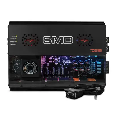 DS18 4-Channel | Class A|B | 2 x 600 @ 4Î© Bridge | 4 x 300 @ 2Î© | 4 x 200 @ 4Î© Watts RMS | VM-1 Voltmeter Built-in | Digital LED Lights