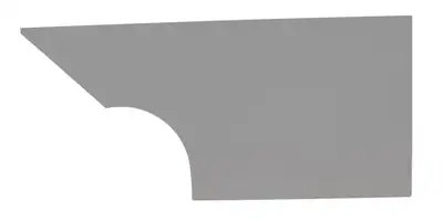 FiveStar Qtr Panel High Impact Plastic Gray Left
