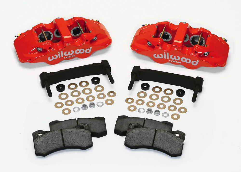 1962 - 2013 Buick, Cadillac, Chevrolet, GMC, Oldsmobile, Pontiac AERO6 Front Caliper and Bracket Upgrade Kit for Corvette C5-C6 - 140-12629 product image