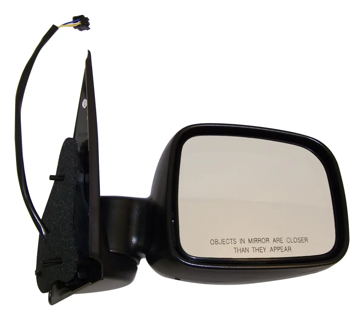 Crown Automotive Jeep Replacement 55155840AI Right Power, Manual Folding Mirror for Jeep 2002-2007 KJ Liberty LHD, Black product image