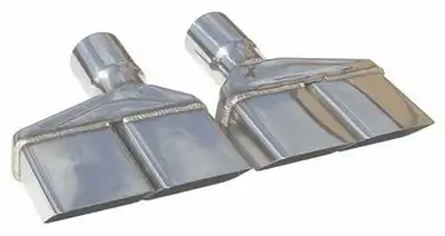 Pypes Performance exhaust Exhaust Tail Pipe Tip Set 70-74 Challenger 2.5 in Dual Rectangle Clamp On Hardware Not Incl Polished 304 Stainless Steel Pair Pypes Exhaust