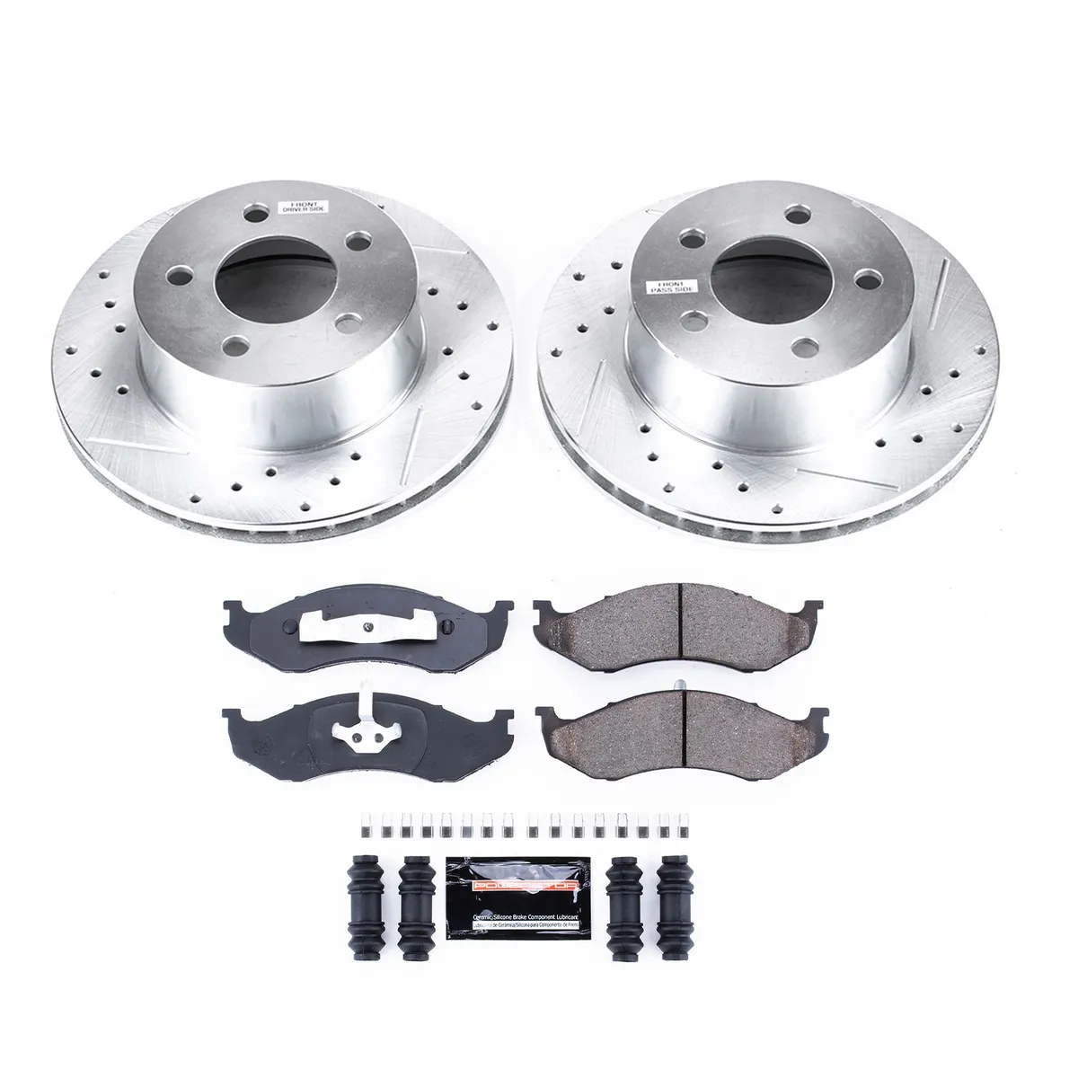 Z23 Evolution Sport Upgrade Kit: Drilled/Slotted Rotors; Carbon-Fiber Ceramic Pads W/Hardware product image