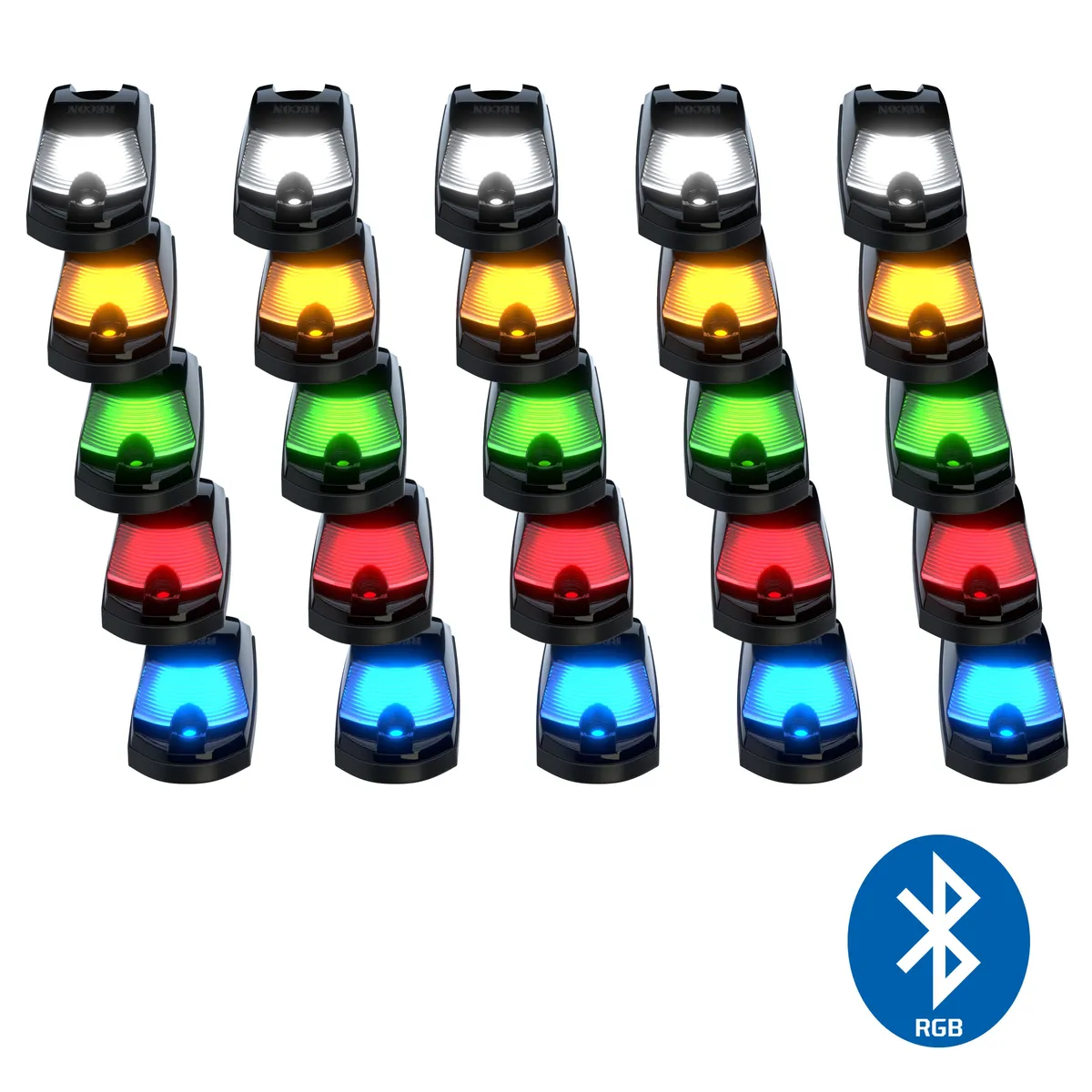 Ford 17-25 Super Duty 5-Piece Ultra Bright RGB Multi-Colored LED Cab Roof Lights Bluetooth App (Fresh Install: For Models That Did Not Come With Factory Cab Lights) - Multiple Lens product image