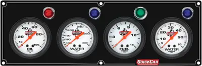Quickcar Racing 4 Gauge Panel OP/WT/FP15/WP Black