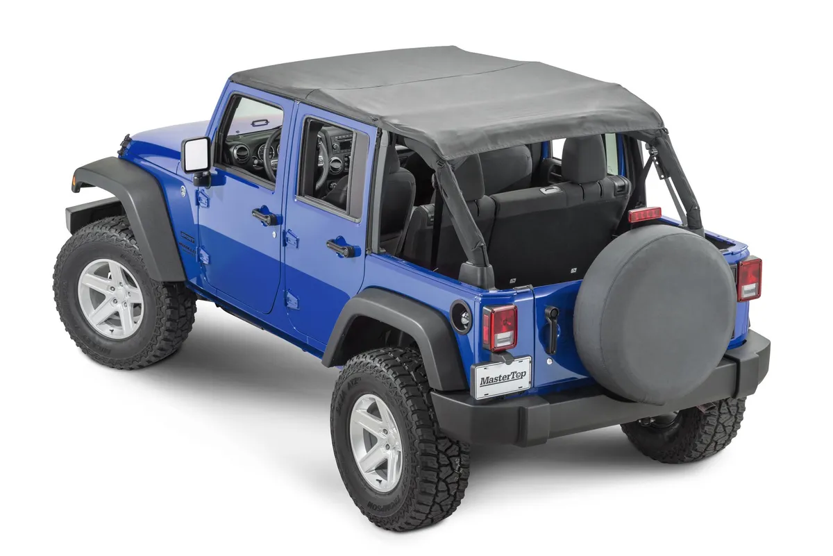 Jeep JK Bimini Top Plus For 07-18 Wrangler JK 4 Door Black Diamond MasterTop product image