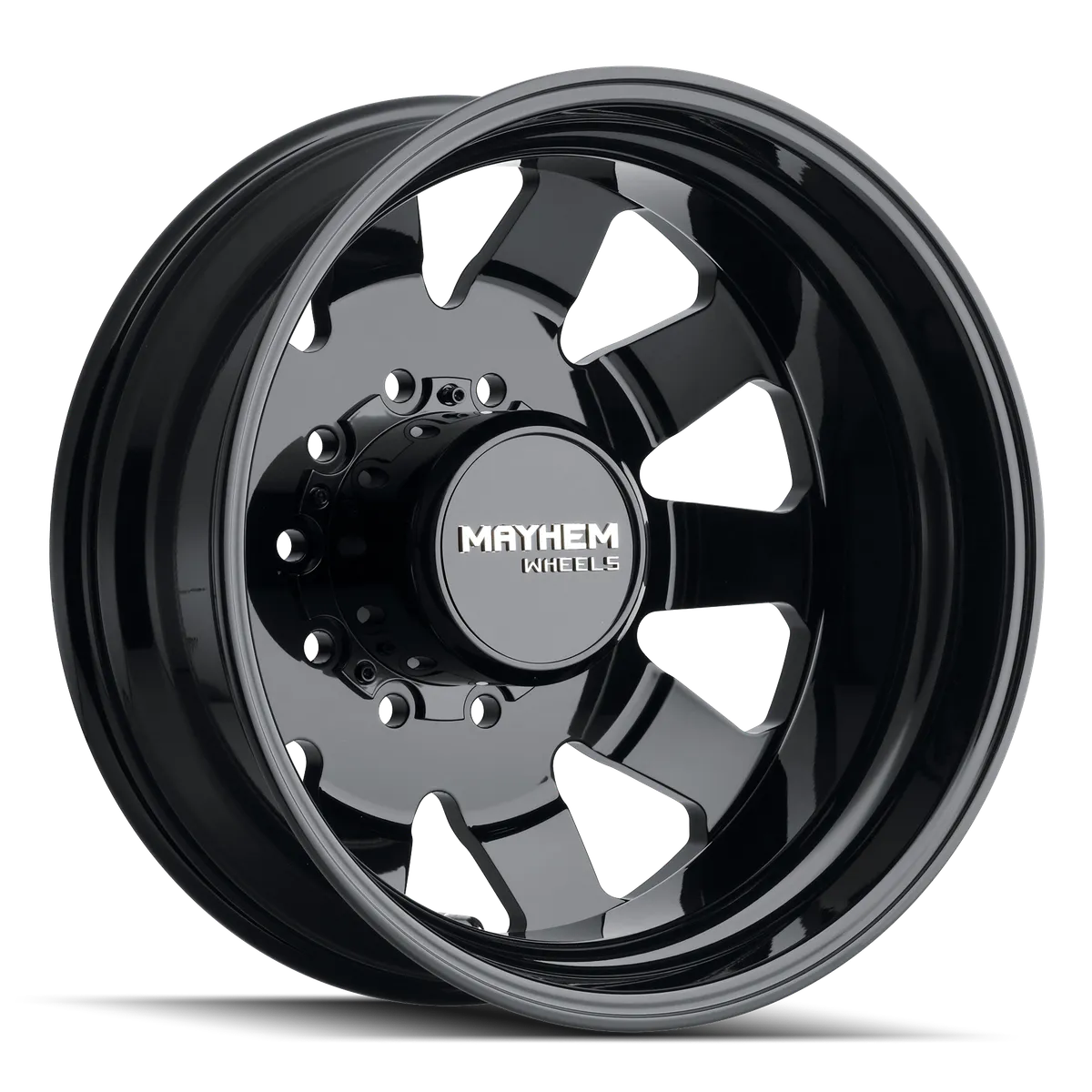 Mayhem Dually Wheels Challenger 8181 FB 22x8.25 Front Dually Full Black 169 Off Set 10 Lug 11.28 BSM 170.1 Bore Cast Aluminum product image