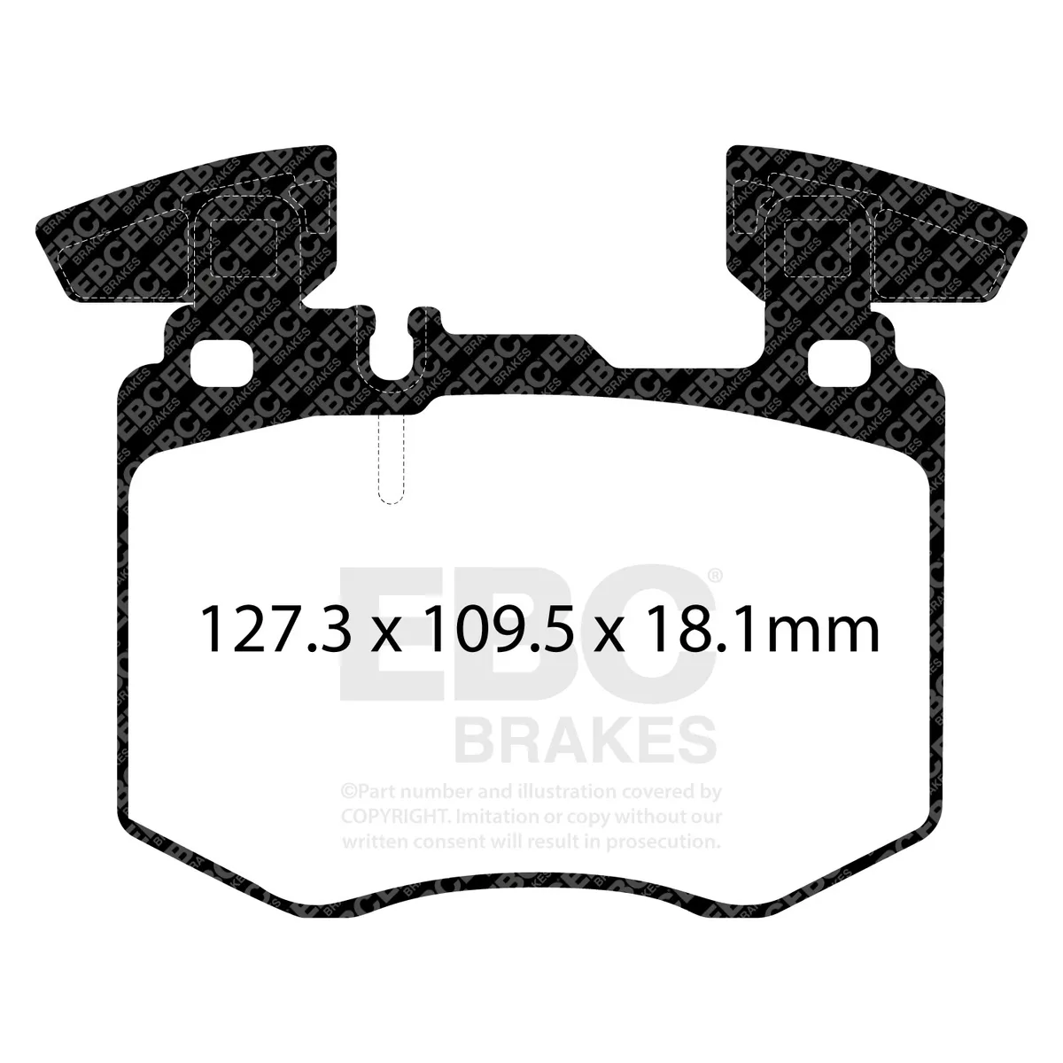Redstuff Ceramic Low Dust Brake Pads; FMSI Pad No. D2162; product image