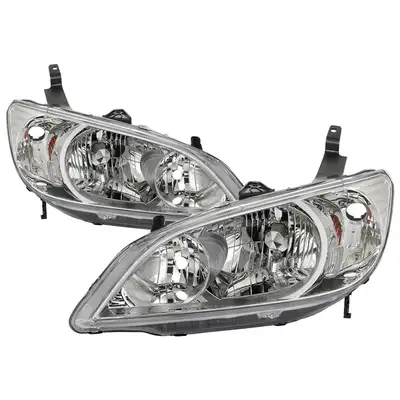 Spyder Auto 0405 Civic Coupe/Sedan (Ex Hatchback And si Models ) OEM Style Headlights Chrom
