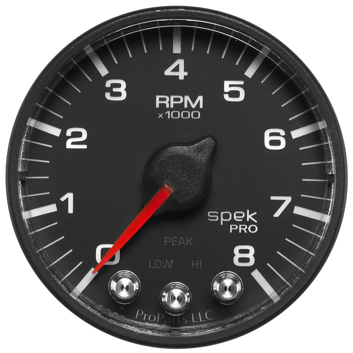 Gauge, Tach, 2 1/16", 8k RPM, w/ Shift Light & Peak Mem, Blk, Spek-Pro product image