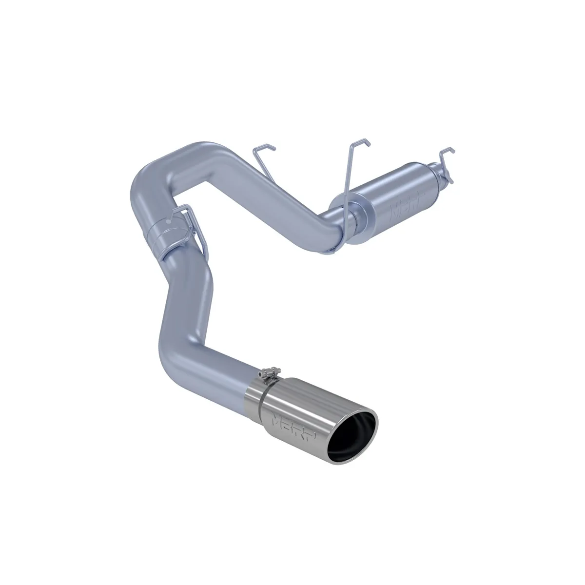 Armor Pro Cat Back Exhaust System; 4 in.; 5 in. Outlet Diameter Tip; Single Side Exit; T304 Stainless Steel; product image