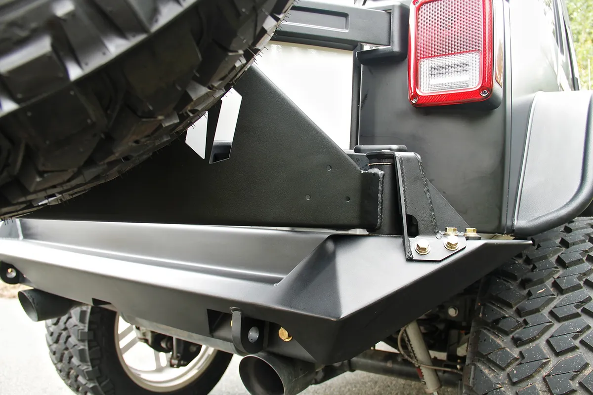Off The Door Tire Carrier; 2 Stage Black Powder Coated; Needs Base Bumper; product image
