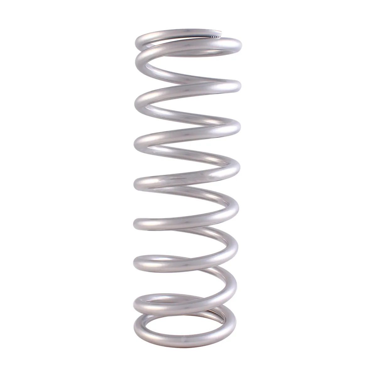 QA1 9HTSP450 Spring, Cr-Si HT High Travel 3.8 9 X 450 Lbs/In Taper Pigtail Silver PC product image