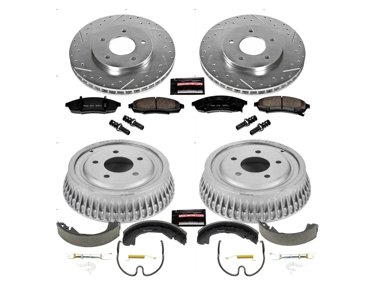 Z23 Evolution Sport Upgrade Kit: Drilled/Slotted Rotors; Carbon-Fiber Ceramic Pads W/Hardware; Coated Drums; Shoes W/Hold Down And Adjuster Kit product image