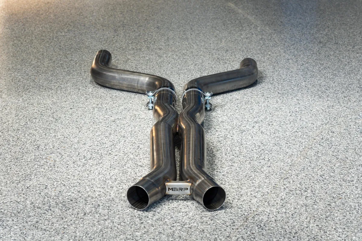 Armor Pro Resonator Bypass; 3 in.; Incl. Front Pipe Assembly/X-Pipe Assembly/Hardware; T304 Stainless Steel; product image