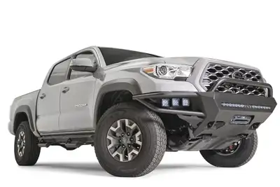 Fab Fours Vengeance Winch Front Bumper; w/Pre-Runner Guard; 2 Stage Matte Black Powder Coat;