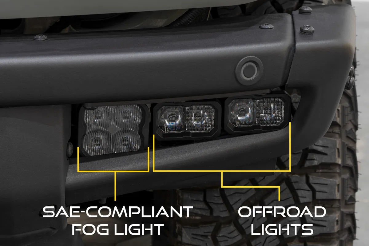 Diode Dynamics Stage Series Fog Pocket Kit - White Sport - Bronco 2021+ w/ Steel Bumper product image