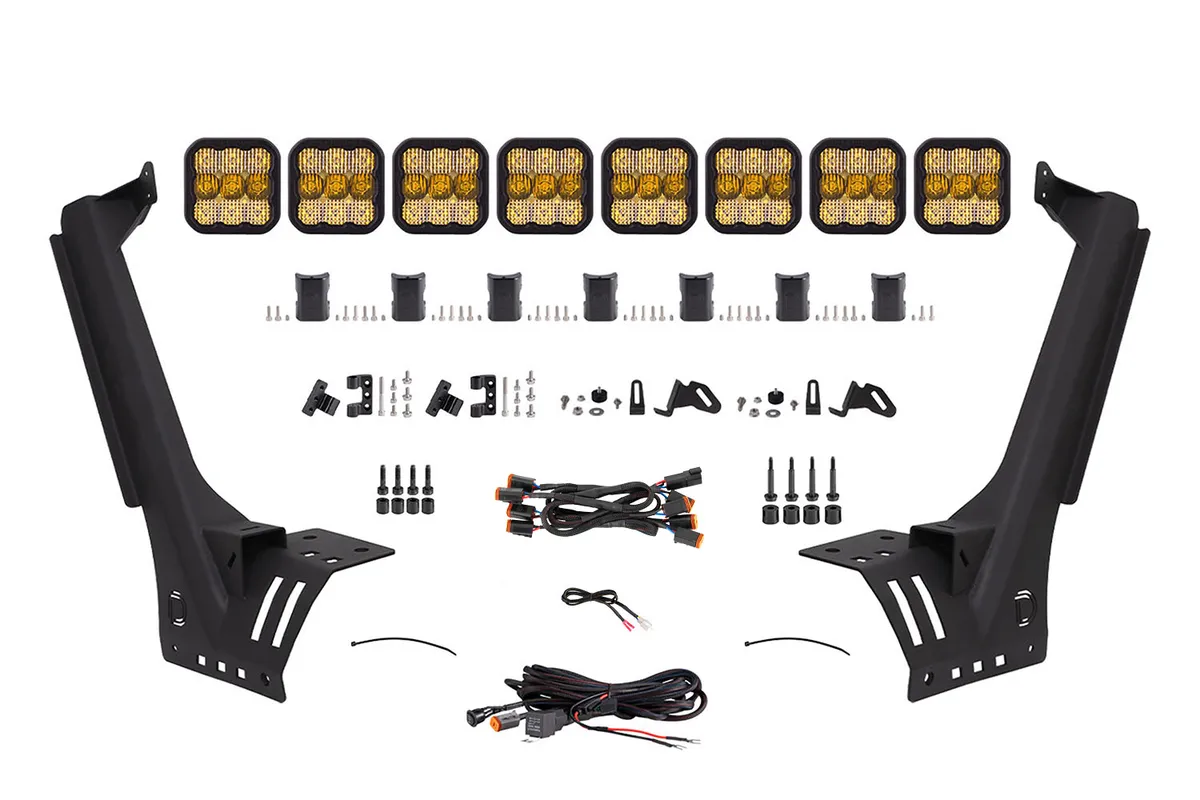 Diode Dynamics - Jeep JL SS5 Sport CrossLink Windshield Yellow Combo Lightbar Kit product image