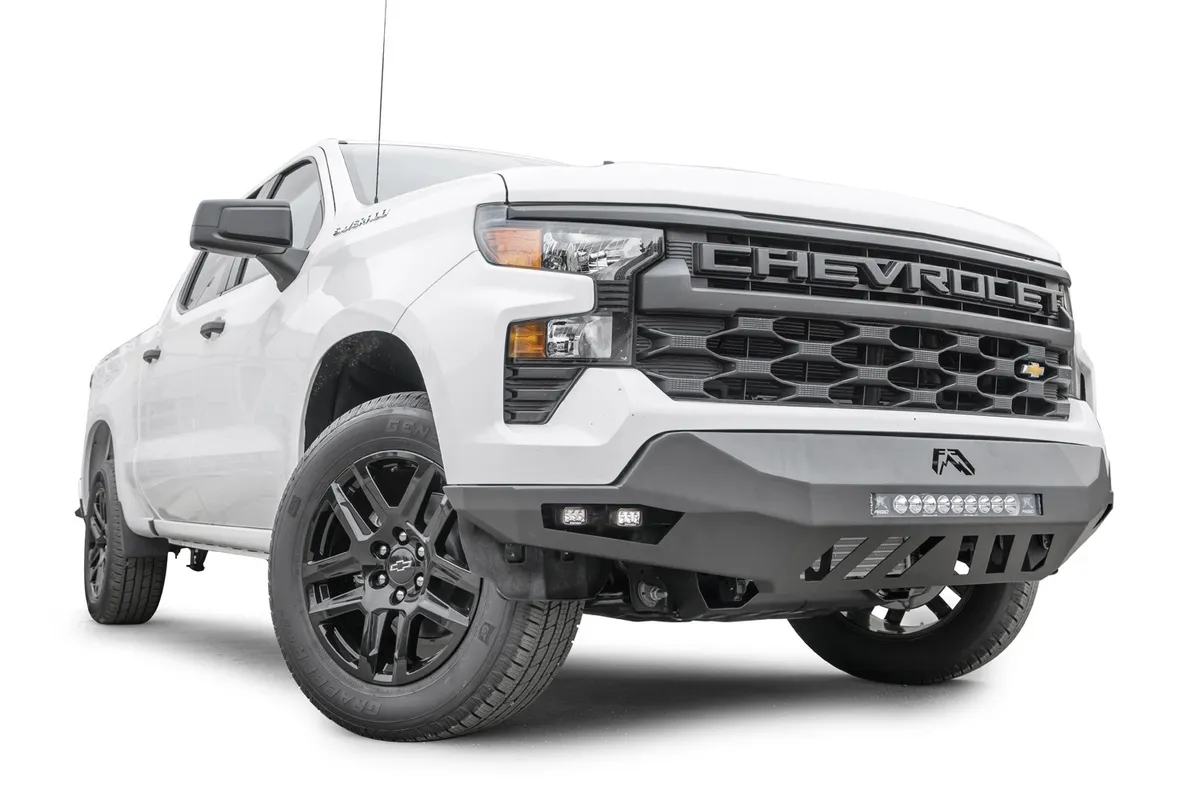 Vengeance Front Bumper; 2 Stage Black Powder Coated; Sensor Bumper; w/No Guard; product image