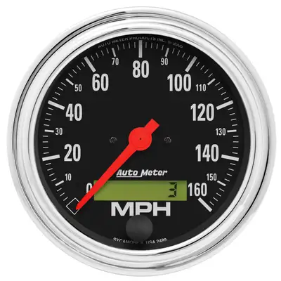 AutoMeter 3-3/8in. Speedometer; 0-160 Mph; Traditional Chrome