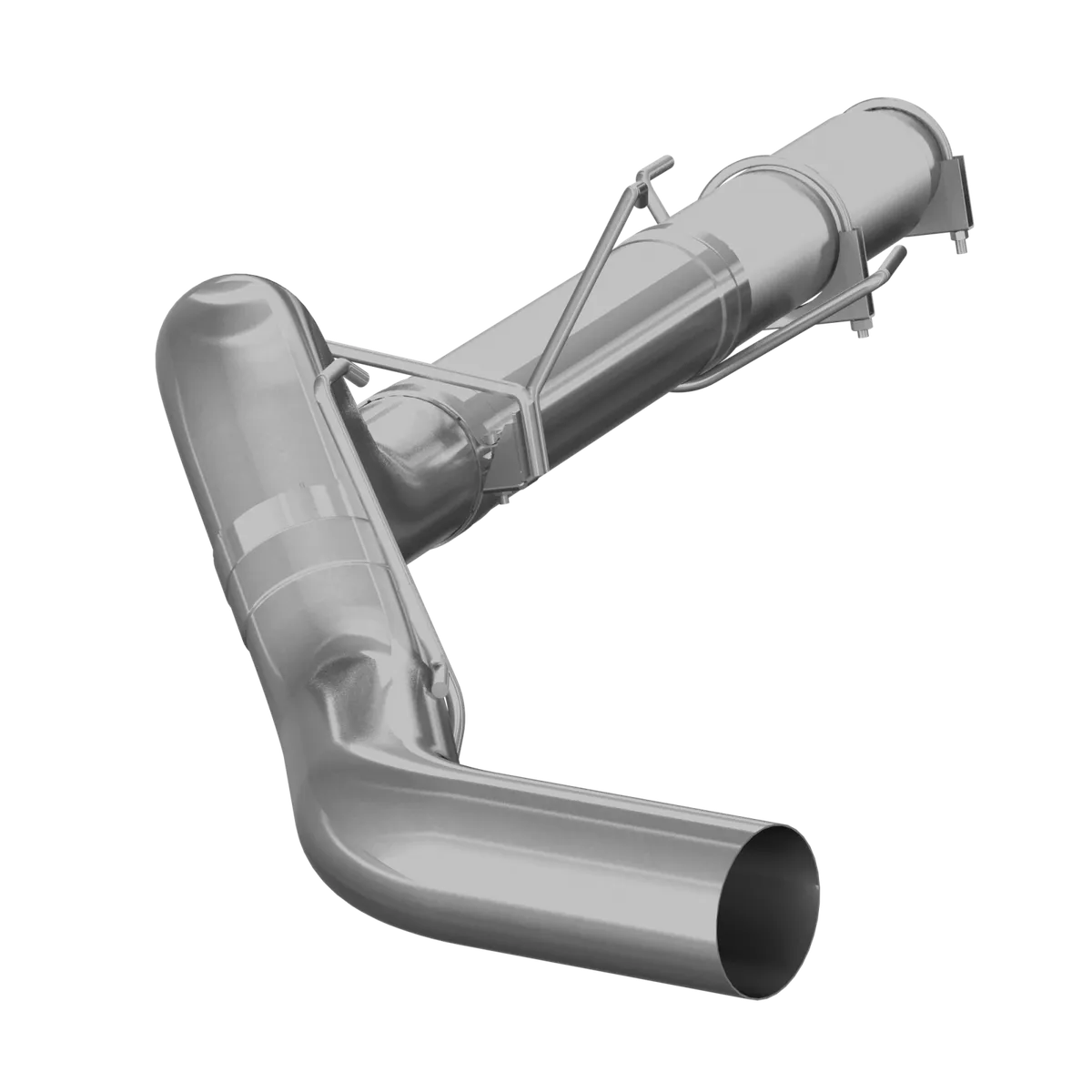 Armor Lite Cat Back Exhaust System; 5 in.; Incl. Extension Pipe/Muffler Delete Pipe/Over Axle Pipe/Tailpipe/Hardware; No Tip; Single Side Exit; Aluminized; product image