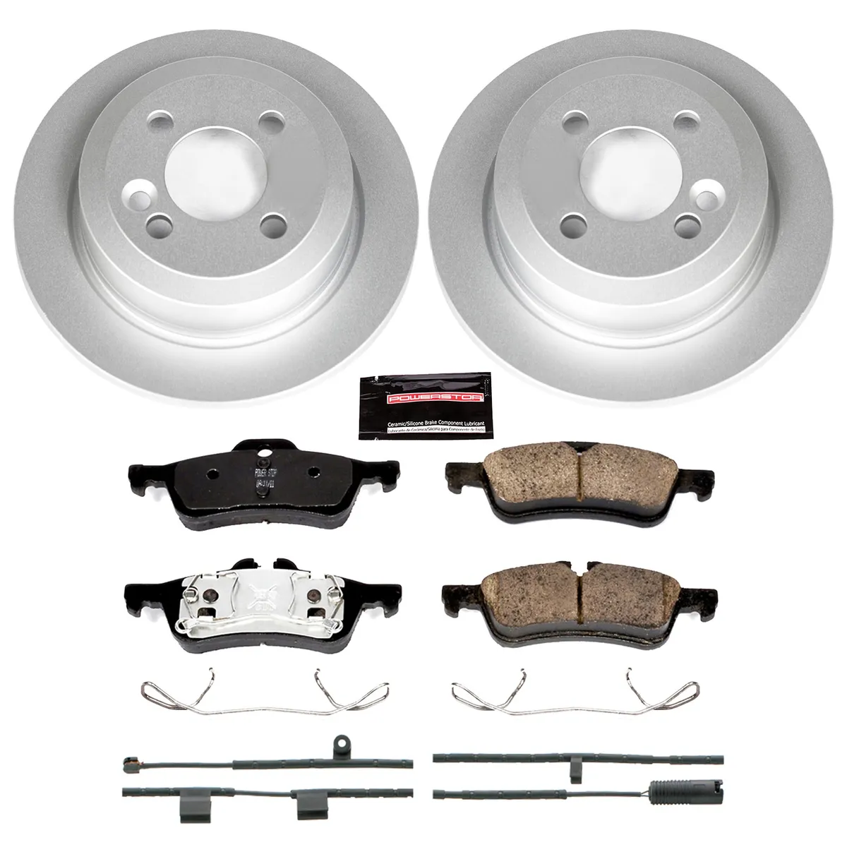 Z23 Sport Geomet Coated Rotor Kit For European Vehicles: Genuine Geomet Fully Coated Rotors; Carbon-Fiber Ceramic Pads W/Hardware; Pad Sensors product image