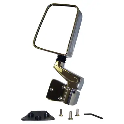 Crown Automotive Jeep Replacement Crown Automotive Jeep Replacement 82201773C Left Manual Folding Mirror for 87-06 Jeep YJ, TJ Wrangler, 87/02 Style, Chrome