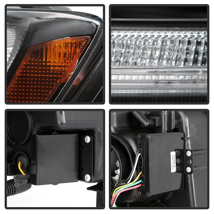 ( Spyder Signature ) Jeep Grand Cherokee 11-13 Xenon/HID Model Only ( Not Compatible With Halogen Model ) Light Bar Projector Headlights - Black - Low Beam-D1S(Not Included) ; High Beam-H1(Included) ; Signal-LED product image